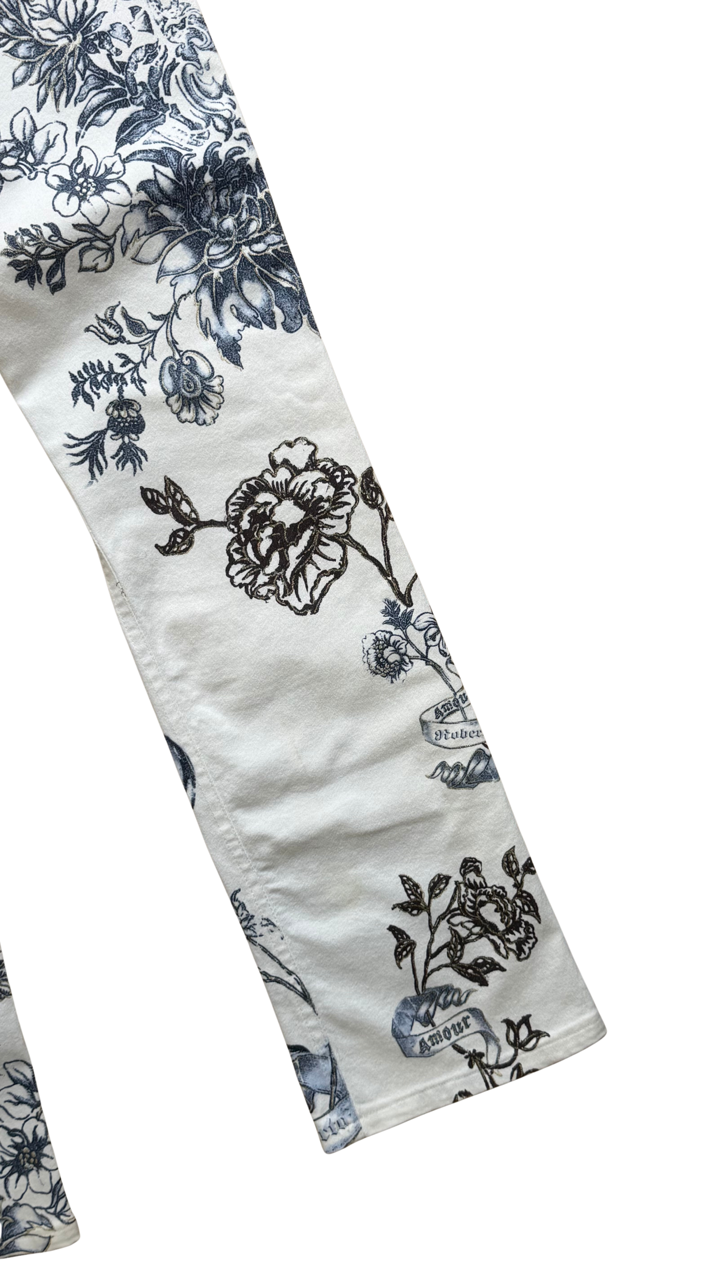 Roberto Cavalli S/S 2003 White Tattoo Jeans
