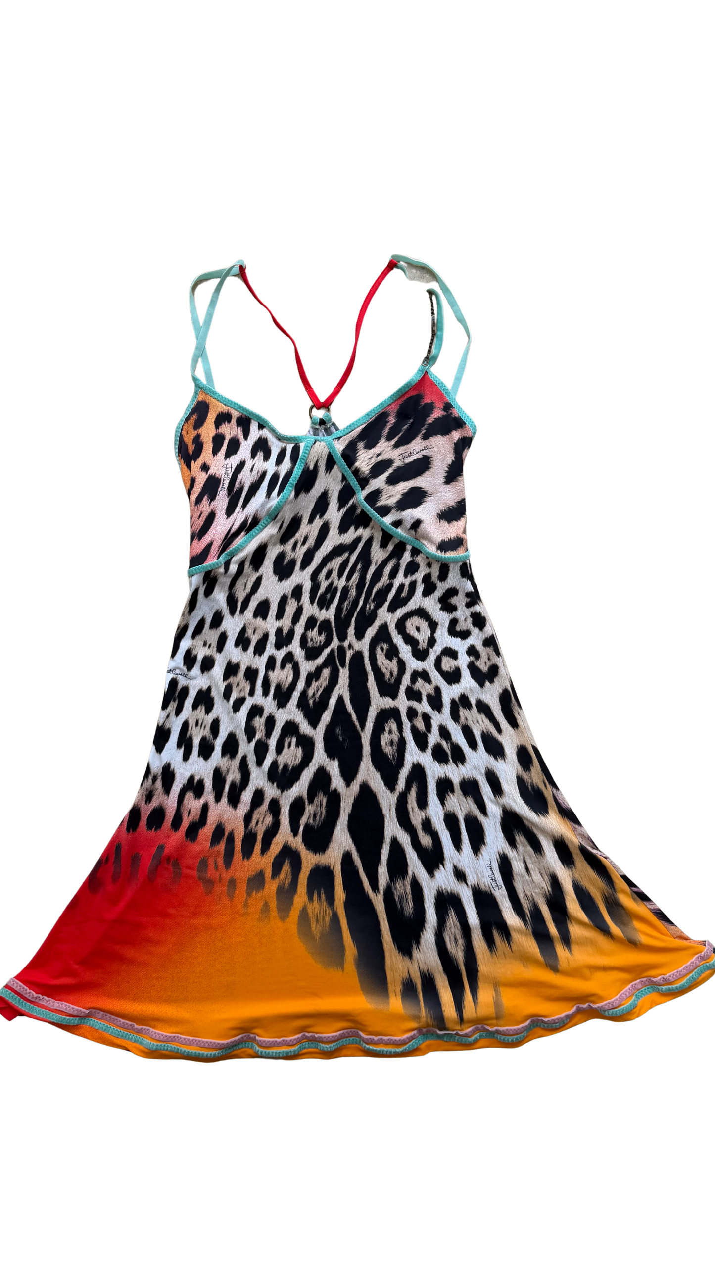 Just Cavalli 2004 Multicoloured Leopard Dress