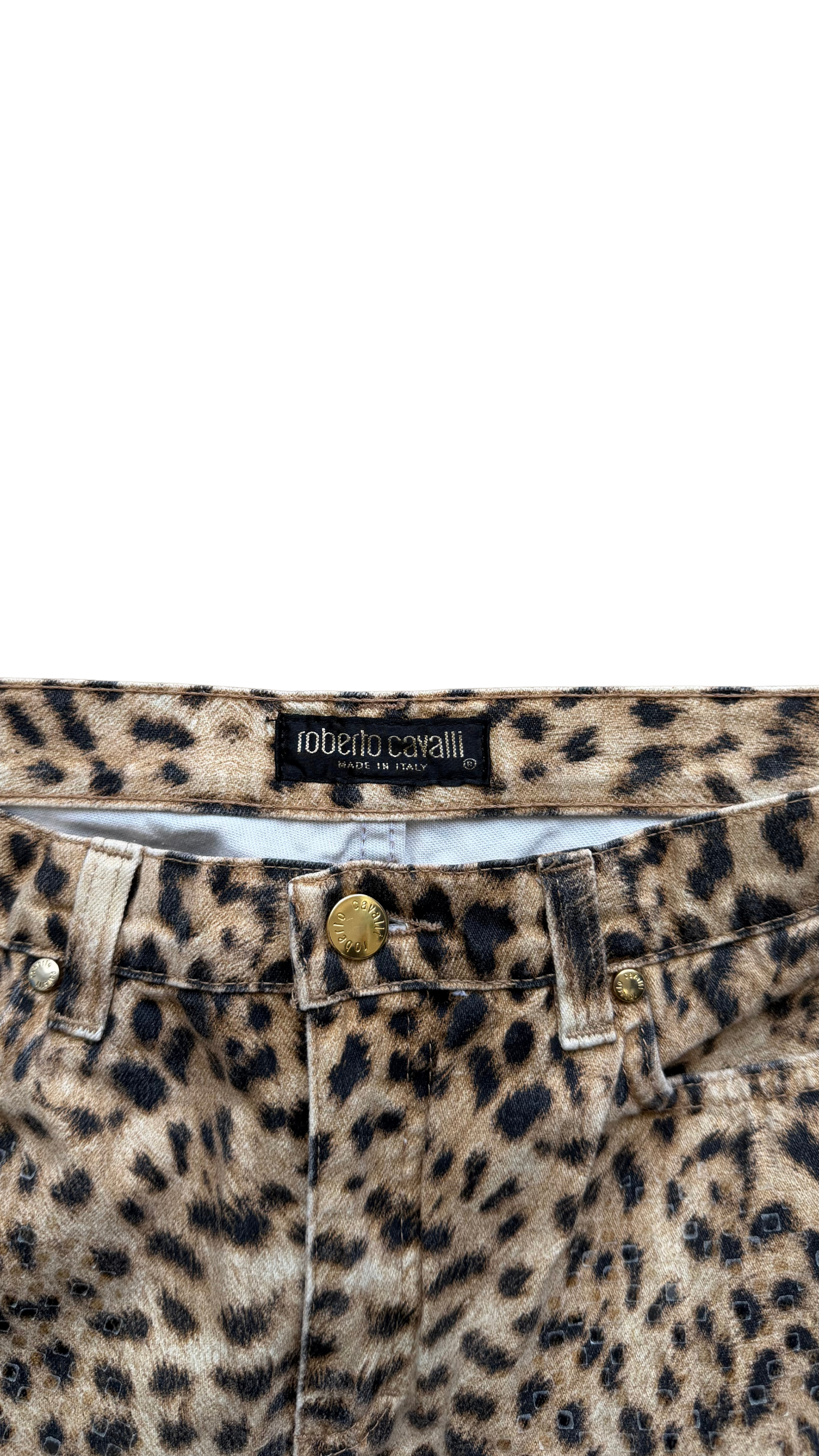 Roberto Cavalli FW 2000 Leopard Print Pants
