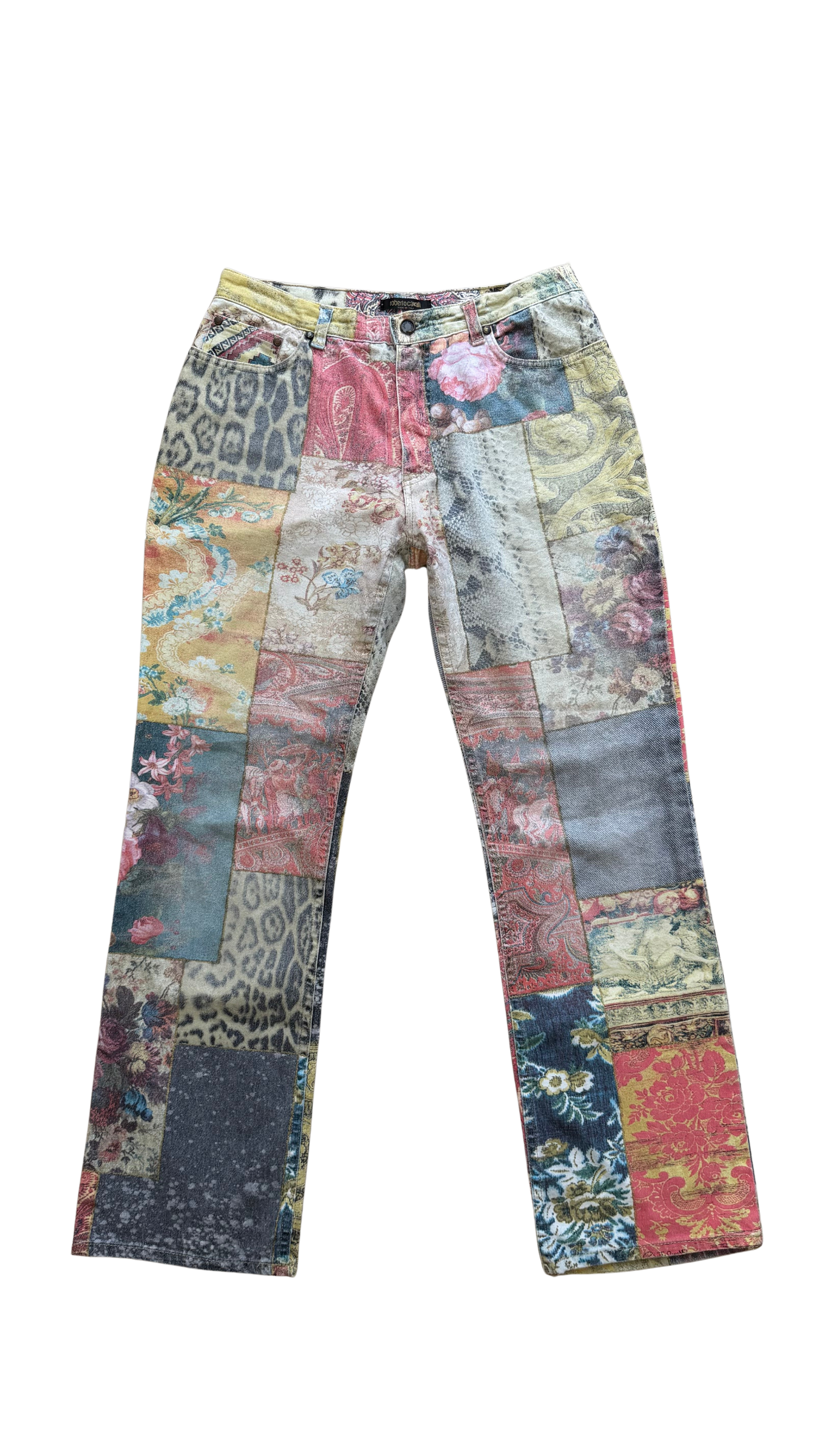 Roberto Cavalli Patchwork Multicoloured Jeans