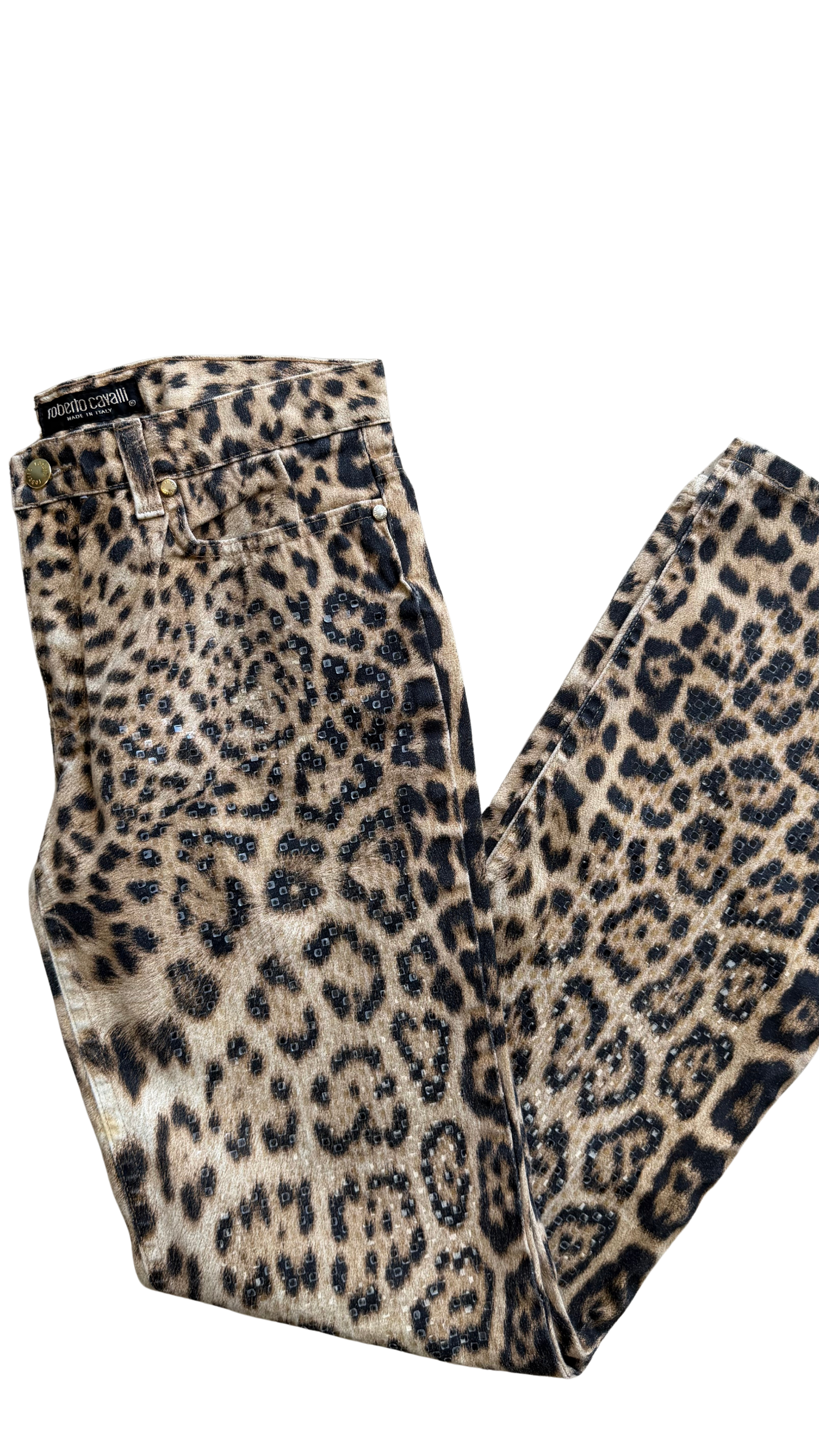 Roberto Cavalli FW 2000 Leopard Print Pants