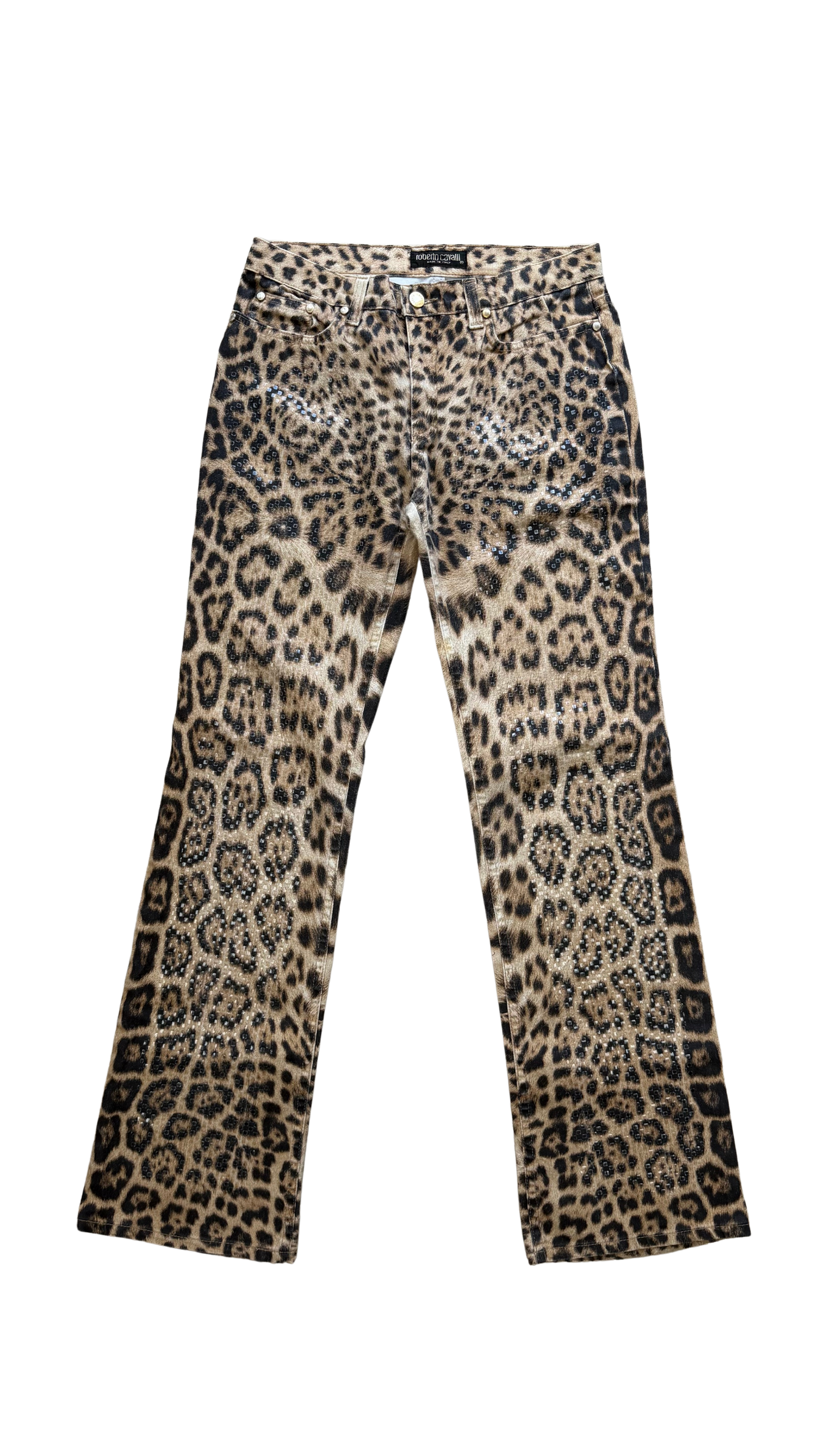 Roberto Cavalli FW 2000 Leopard Print Pants