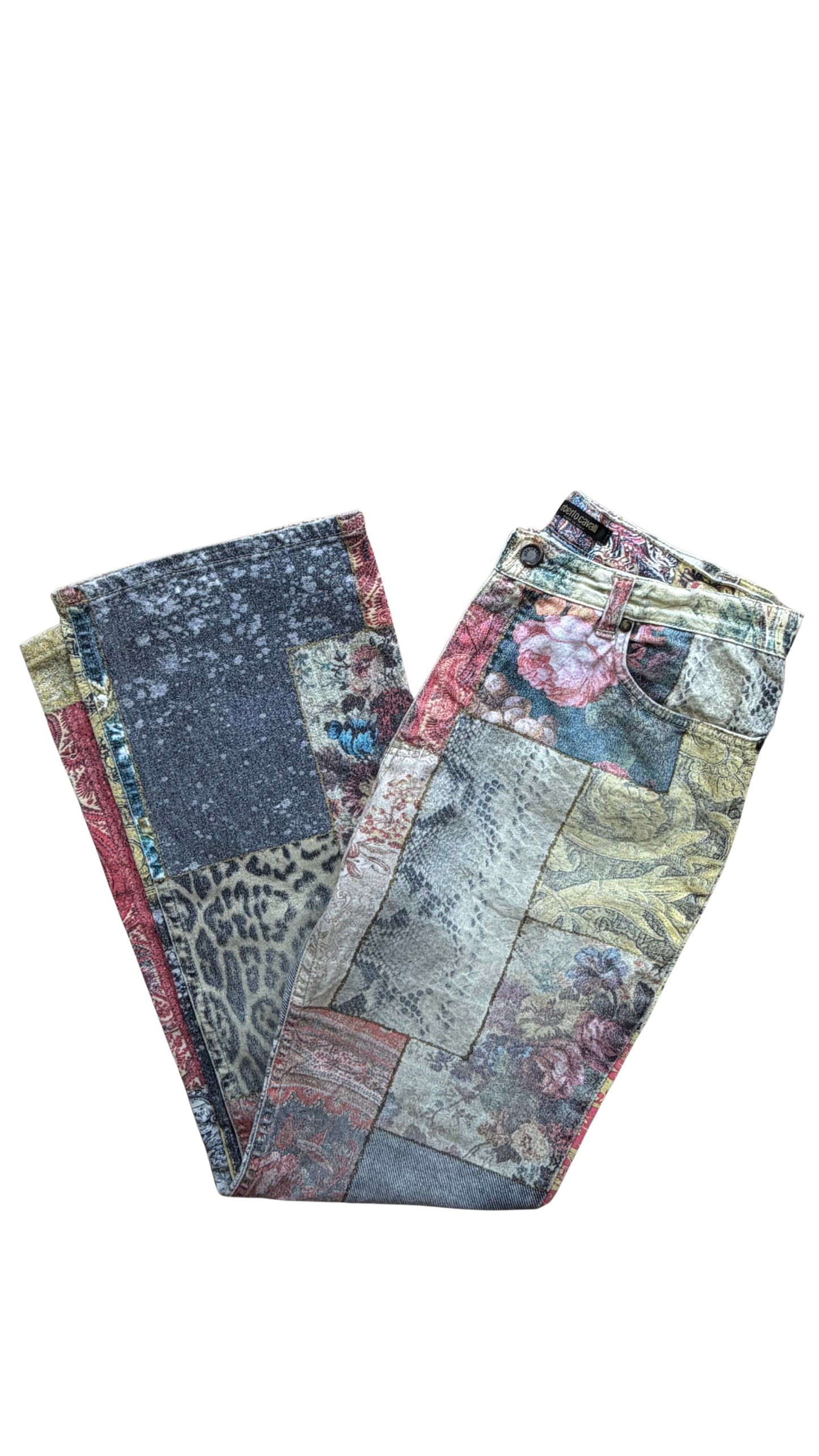 Roberto Cavalli Patchwork Multicoloured Jeans