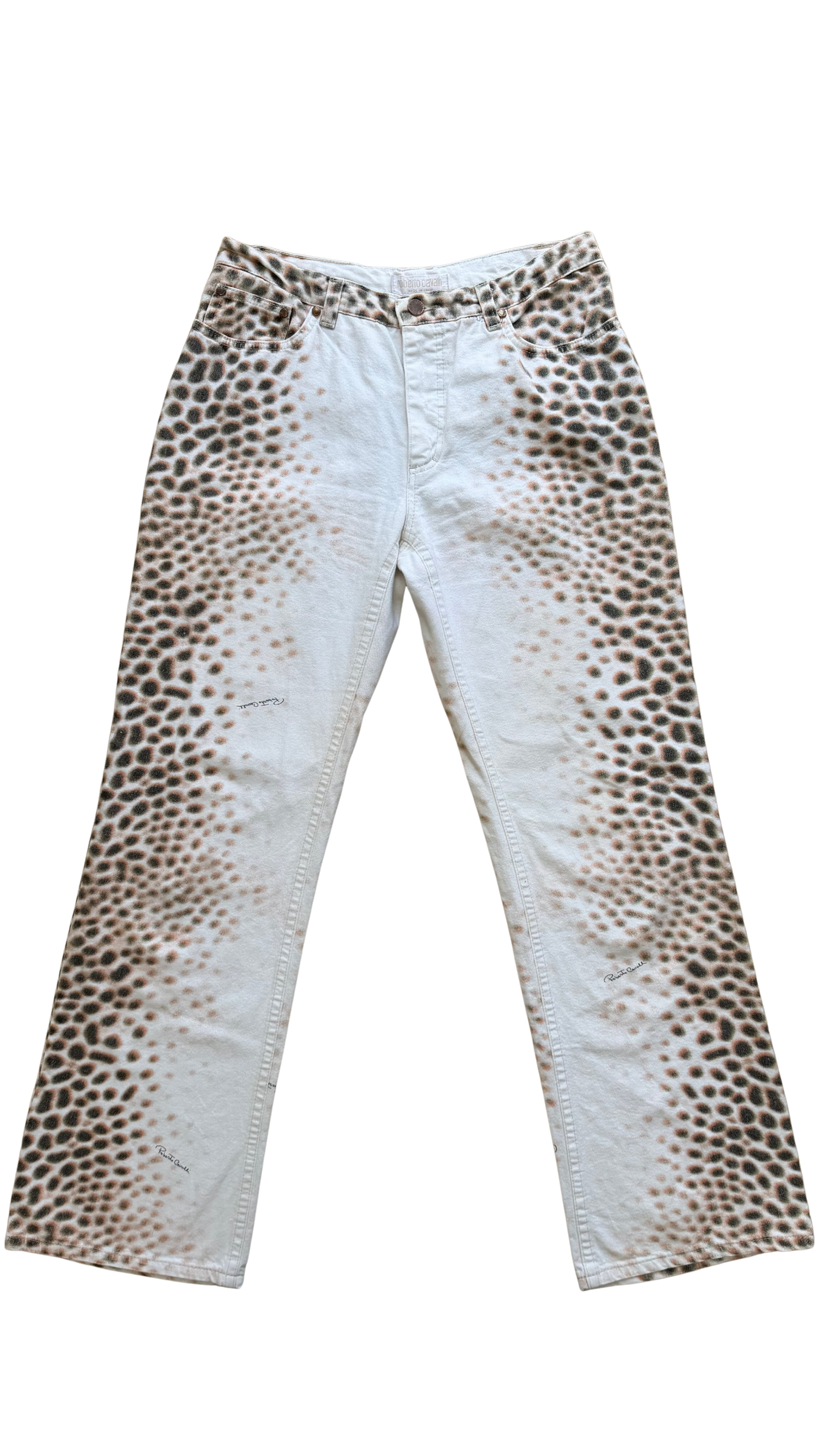 Roberto Cavalli Leopard Print Jeans