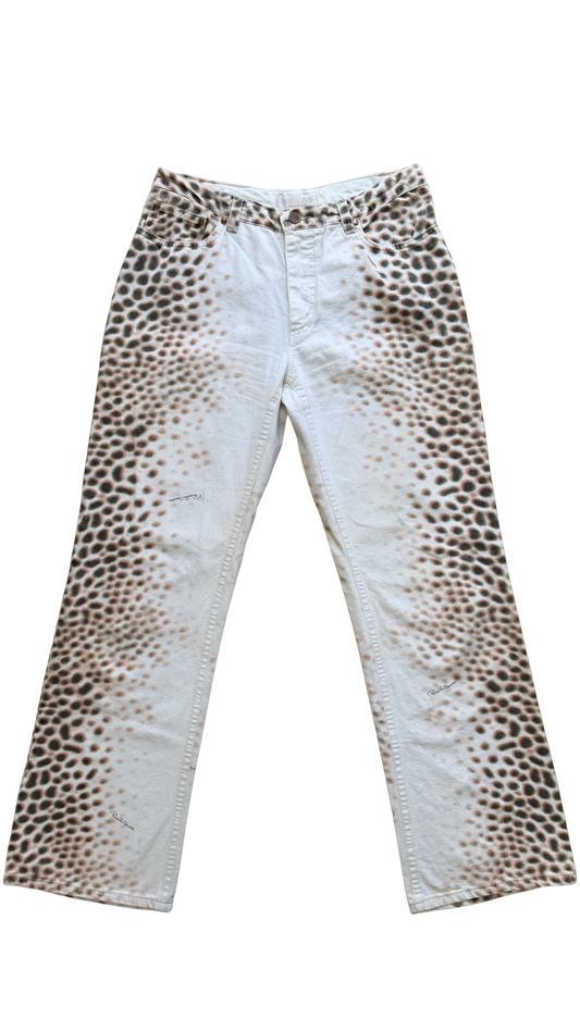 Roberto Cavalli Leopard Print Jeans