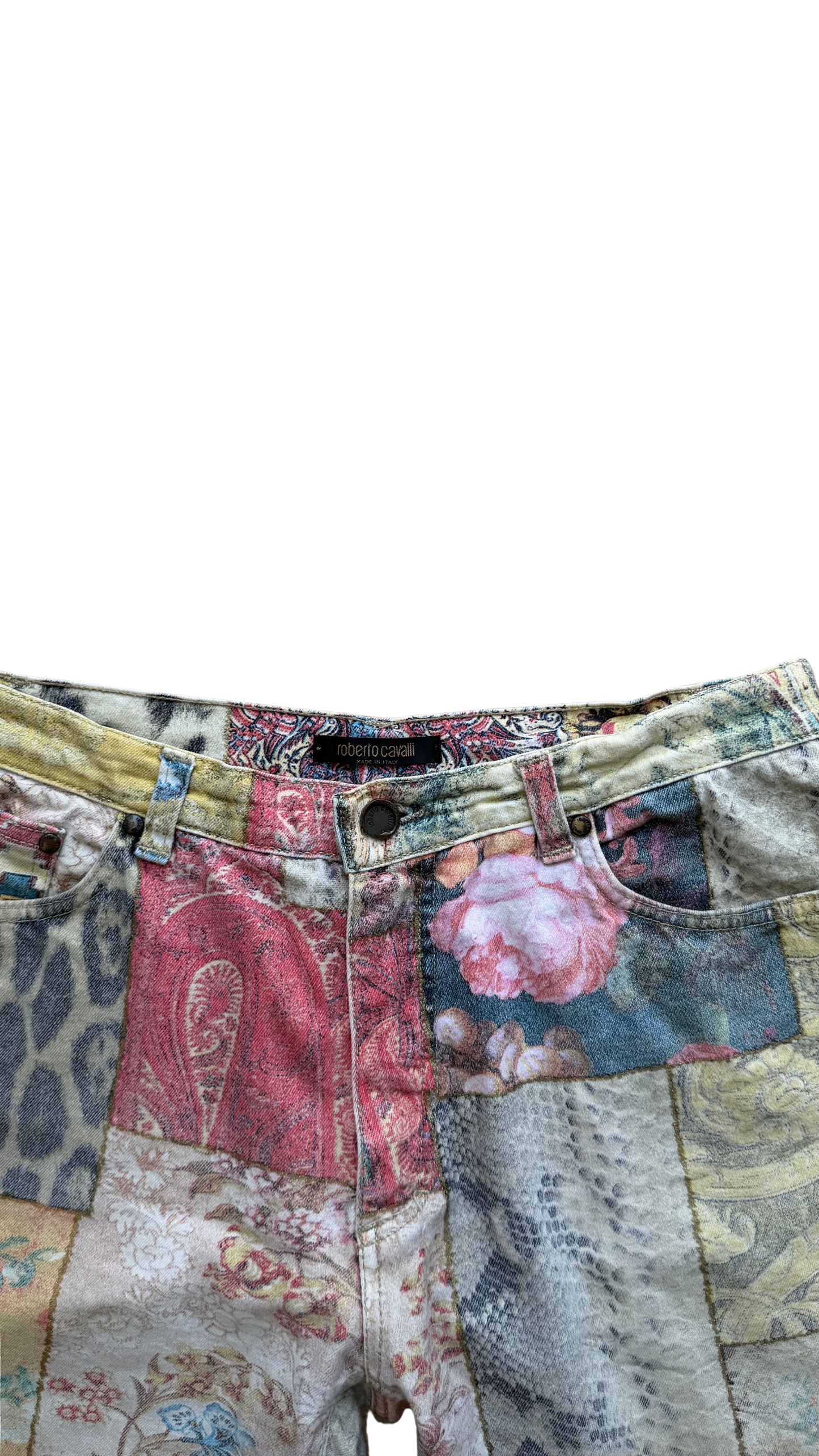 Roberto Cavalli Patchwork Multicoloured Jeans